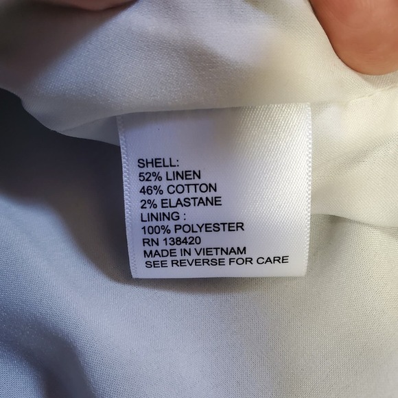 Carlisle New York Sheath Sleeveless Linen Blend Pleated Hem Midi Dress Size 8 - Picture 9 of 13